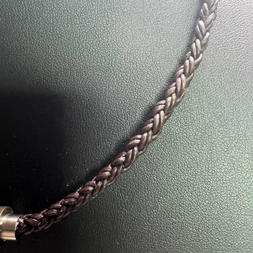 Urban Survival Gear Braided Leather Necklace 18” D13